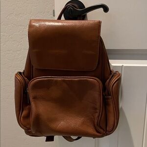 Wilson brown Leather Mini Backpack